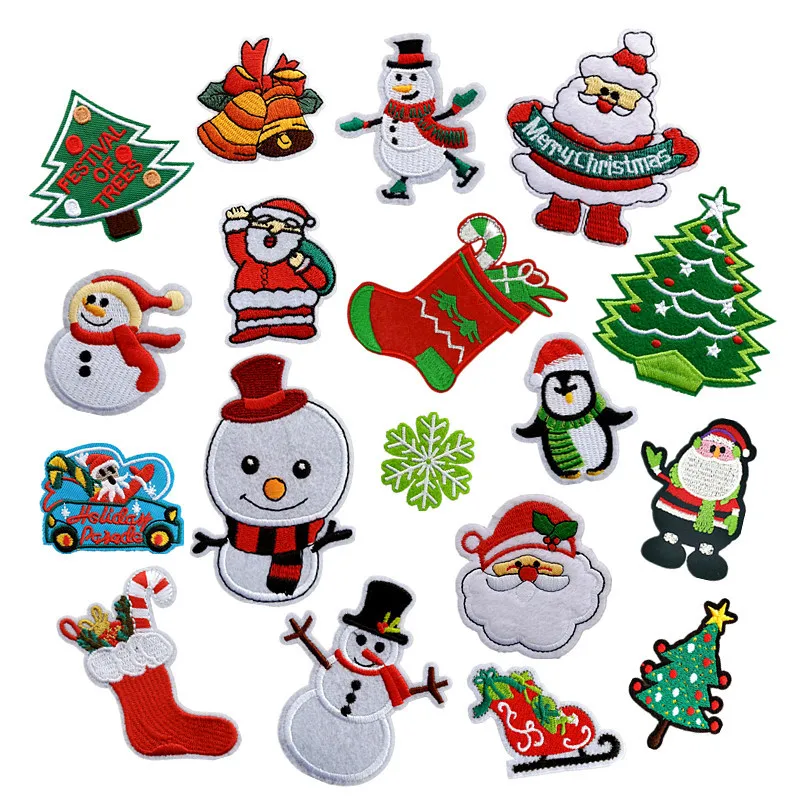 Wholesale 20pcs Christmas Embroidery Patches Iron On Or Sew On Patches ...