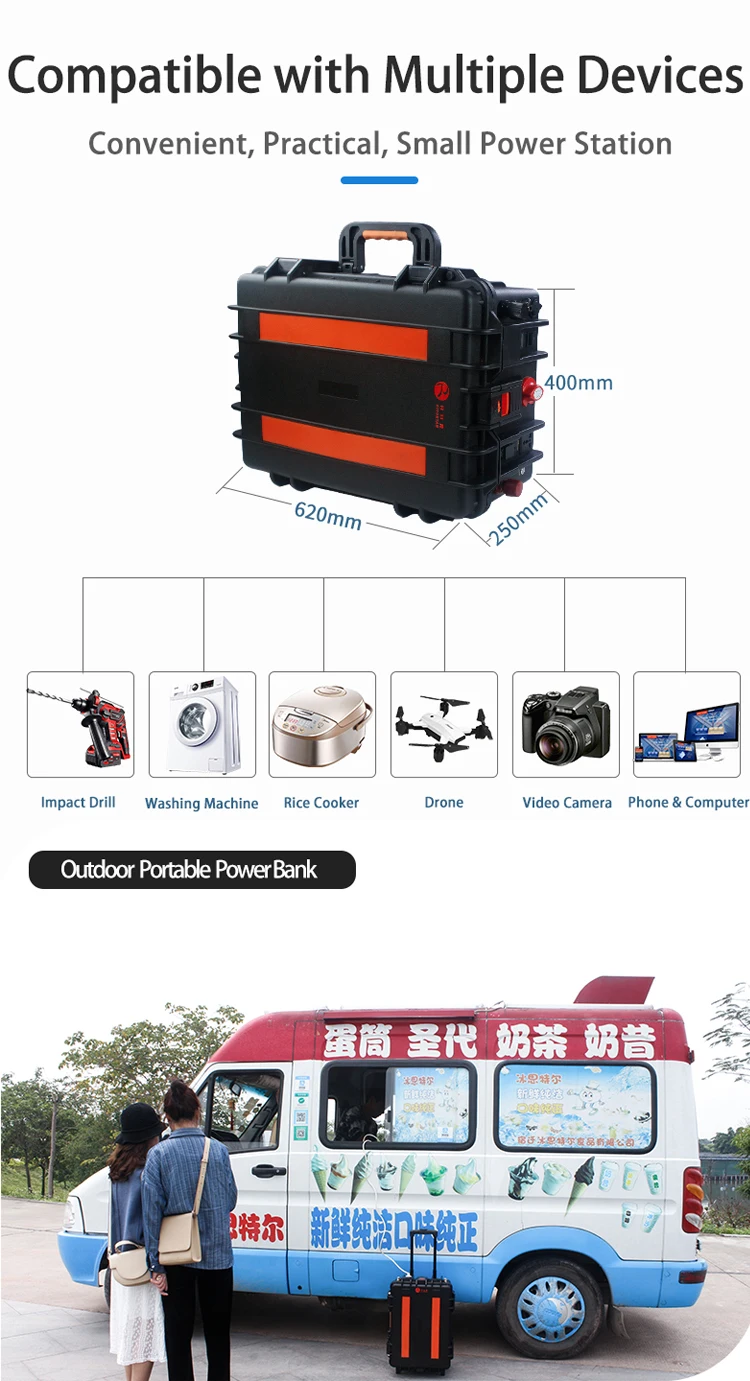 Outdoor solar ryton power bank 3000w portable solar power generator for laptop home equipment