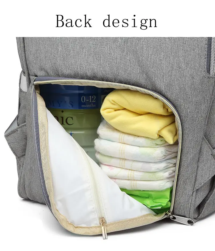 Lightweight diaper backpack Customized baby care diaper bag with USB