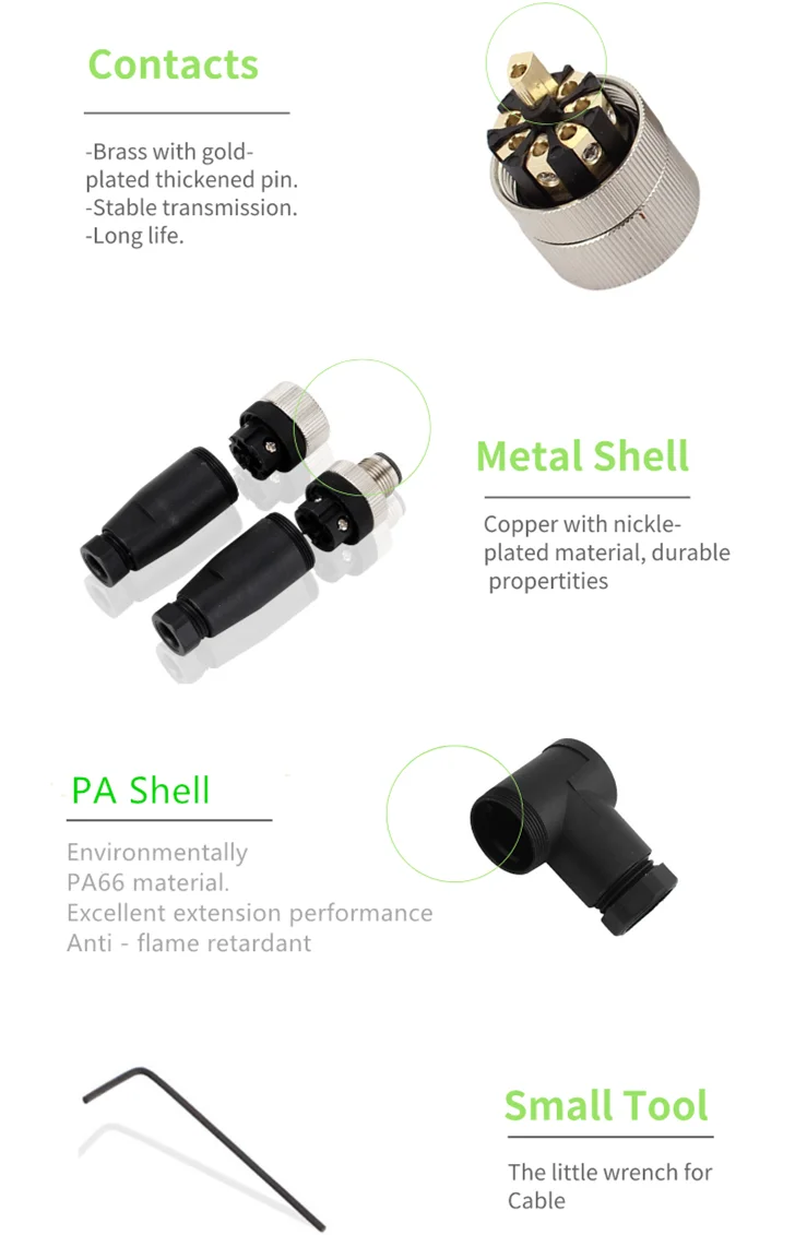 M12 Field Attachable Connector Lumberg Automation M12 Connector 5 Pin