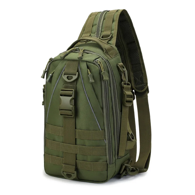 2020 new  single shoulder multifunctional tactical camouflage outdoor bag travel sports large capacity backpack chest bag men