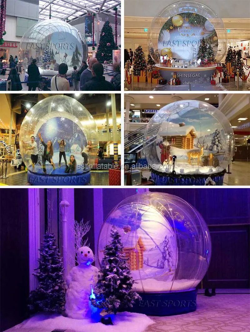 Inflatable Human Snow Globe Giant Snow Globe Jumping Photo Booth Globe