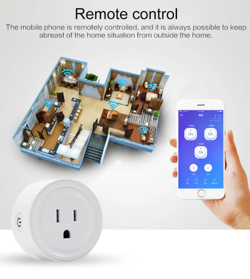 Remote Socket Wireless Remote Socket Remote Control Socket Remote Control  Outlet Household Wireless Remote Control Power Socket Outlet Switch For  Lamp US Plug 