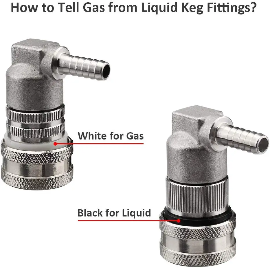 Ball Lock Disconnect Gas & Liquid Corny Keg Fittings Mfl 1/4 Threaded