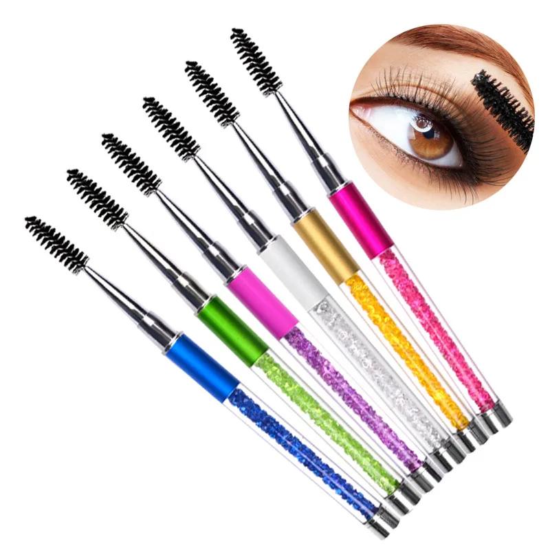 Eye Lash Brushes With Glitter Tops Eyebrow And Lash Cleanser Removal