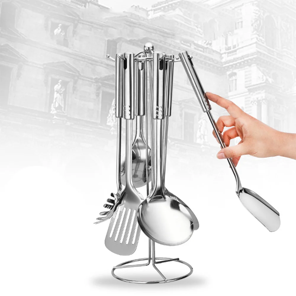 Wholesale 7 Piece Stainless Steel Indian Kitchen Tools Utensils Cooking