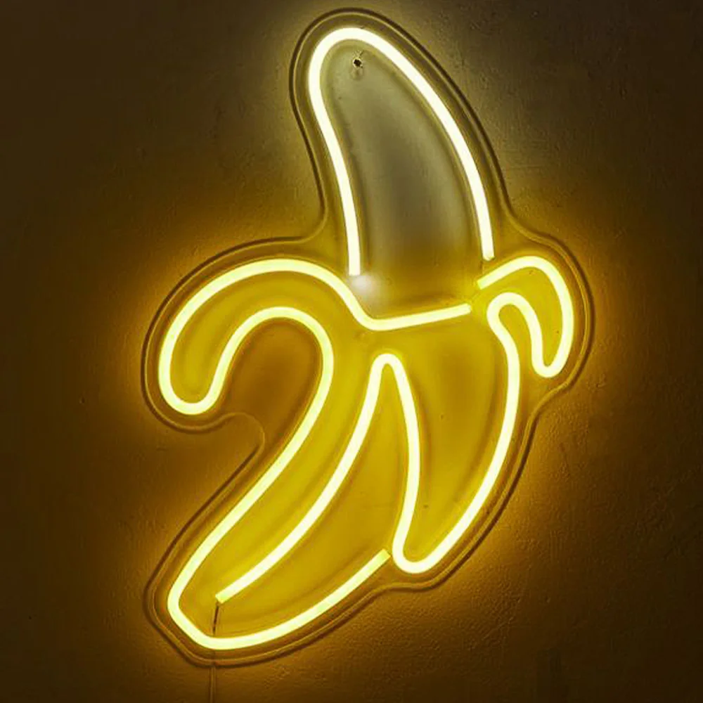 
Banana neon sign small neon sign custom fruit shape neon signs 