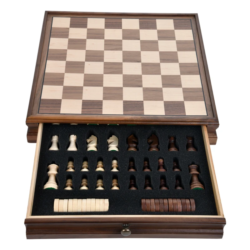 Wooden Chess Set Folding Magnetic Large Board Portable Travel Chess ...