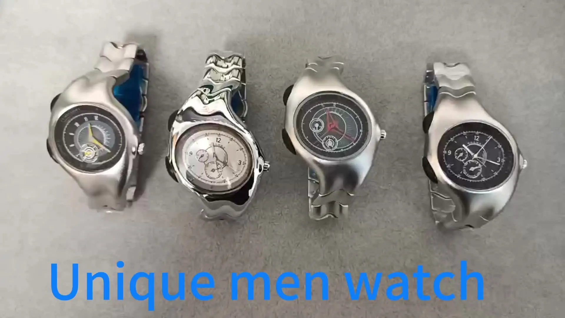 Retro Y2K Crash Melting Twisted Quartz Watch for Men