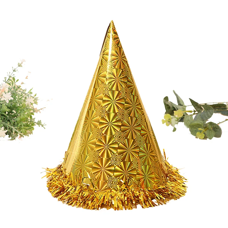 Fringed Foil Party Hats Assorted Birthday Boy Party Princess