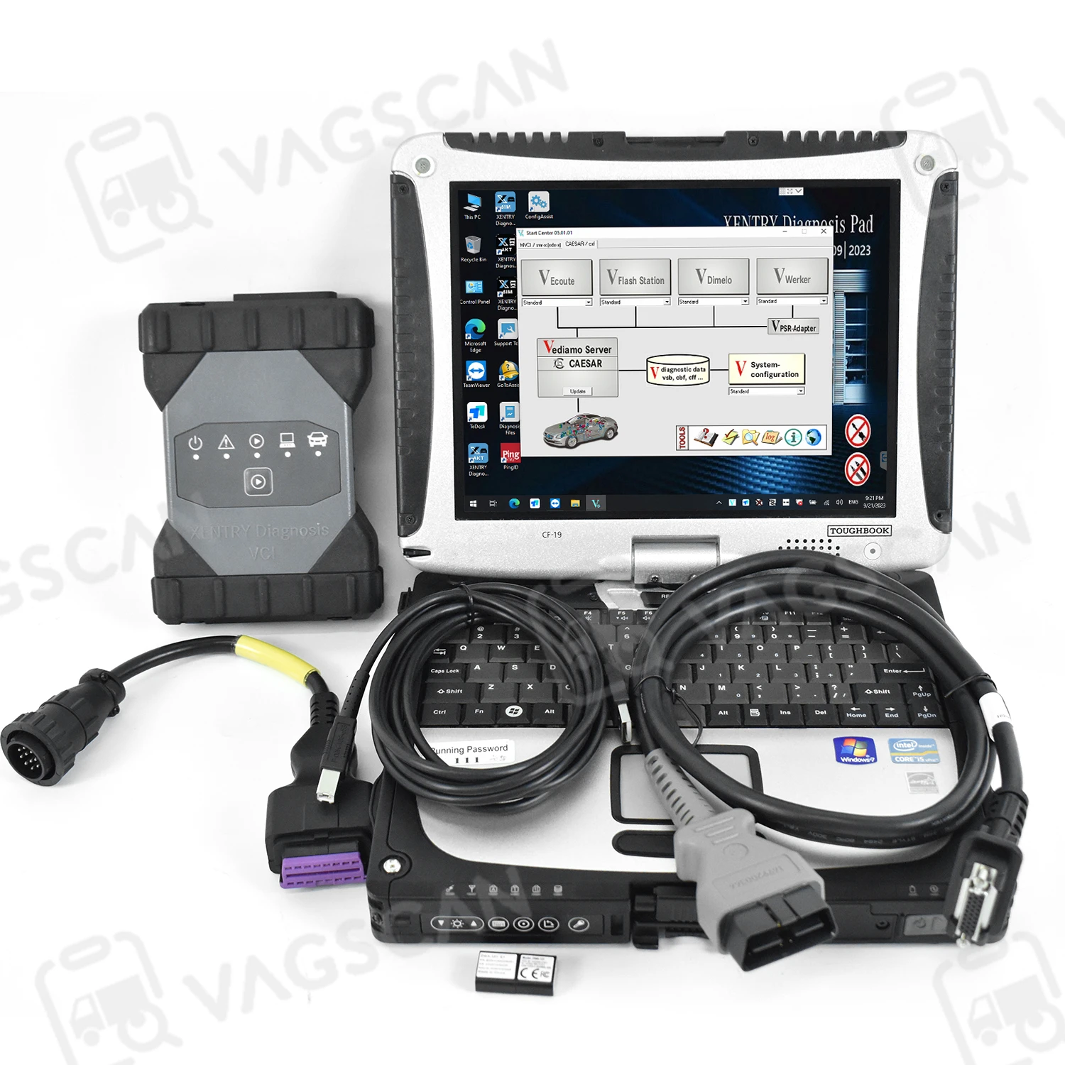 Toughbook CF-19 Laptop with Mercedes Benz Xentry Diagnosis