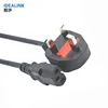 Manufacturer Wholesale Accept Customized Length 3Pin Computer British Plug Standard Power Cords