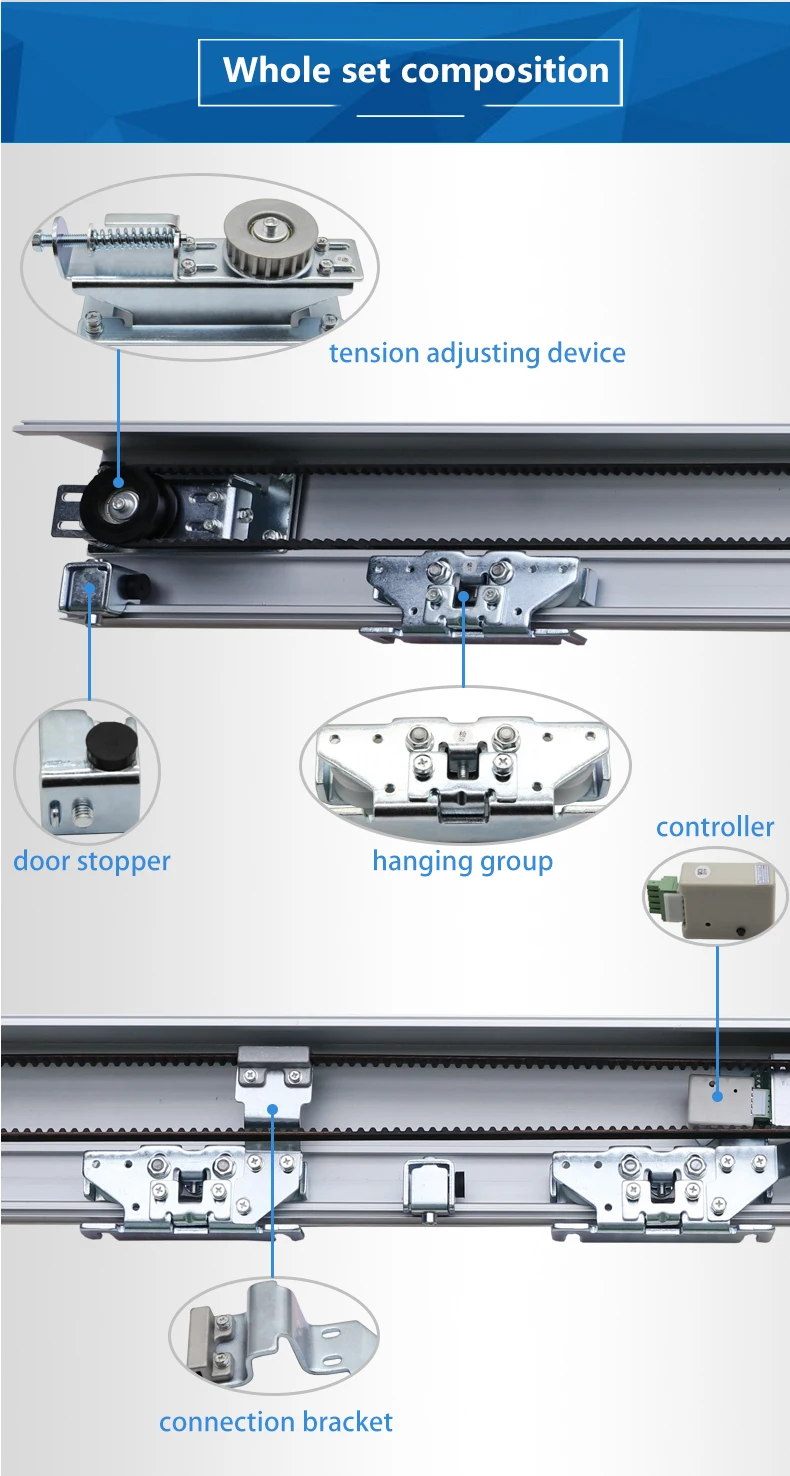 Automatic Sensor Glass Sliding Door System for Frameless Door or Frame Door HD-150