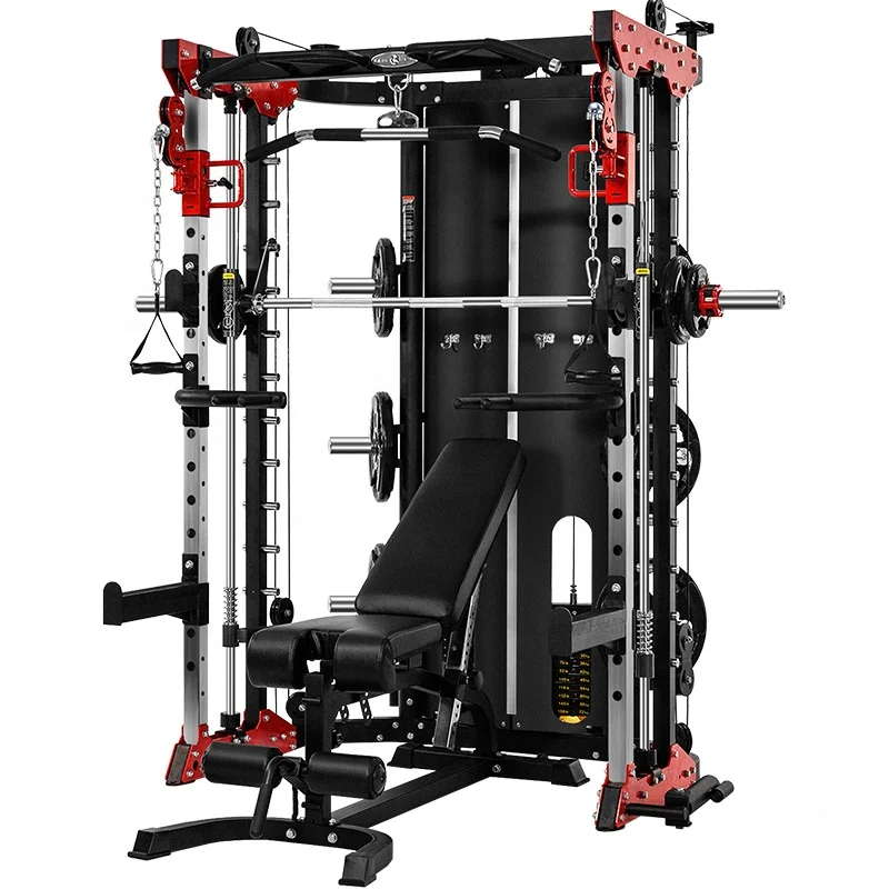 
2020 high quality Multi-Funtiontional Smith Machine Gym Fitness equipment body building Integrated Gym Trainer machine 