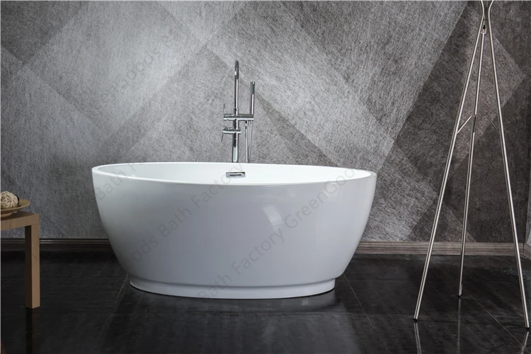 Chinese Soft Curved Edges Freestanding Oval Soaker Bath Tub Buy
