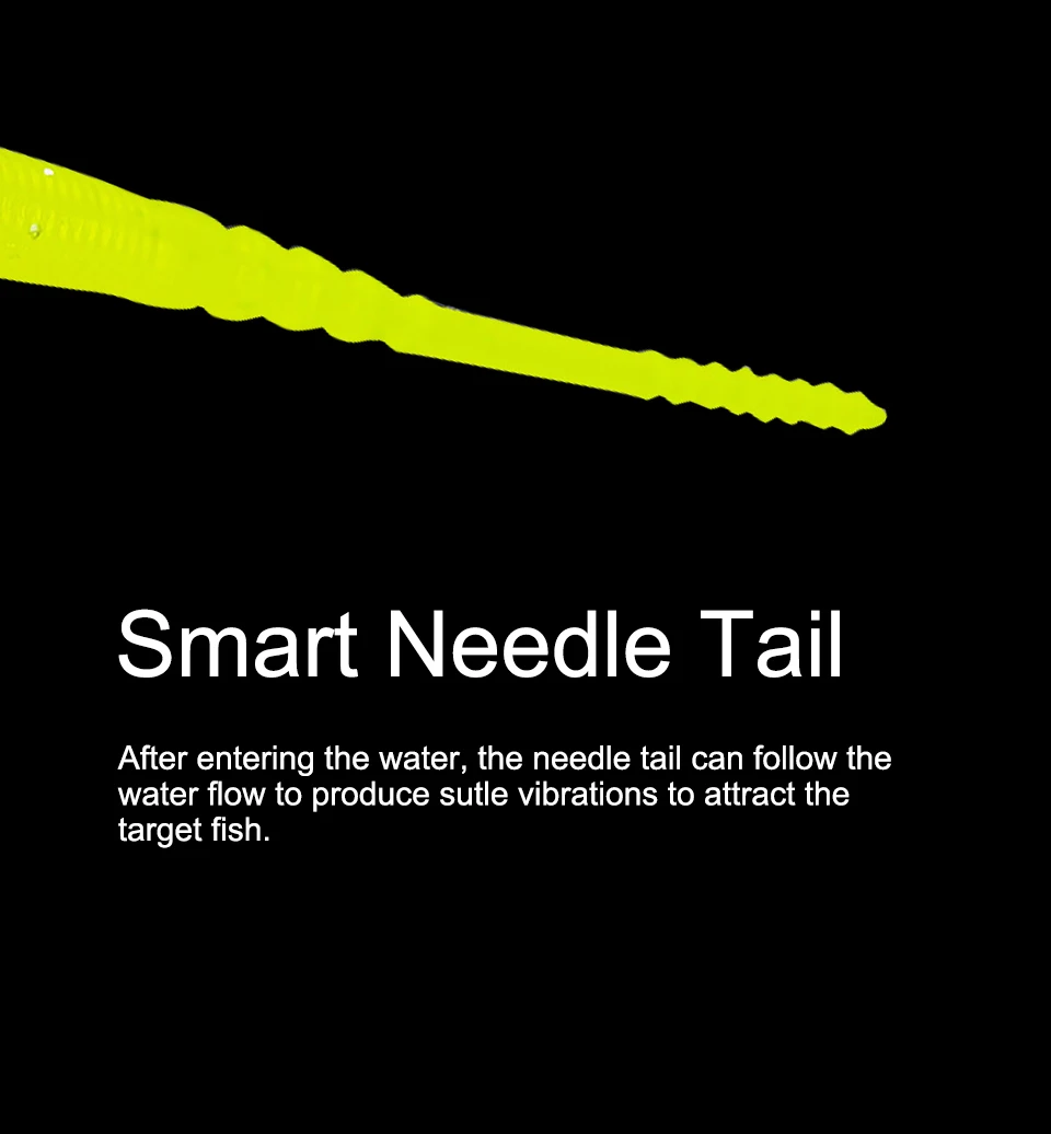 NEW Fishing Lure Needle tail Soft Lure Luminous Artificial Bait Soft Tail Swimbait Fishing Lures Wobbler