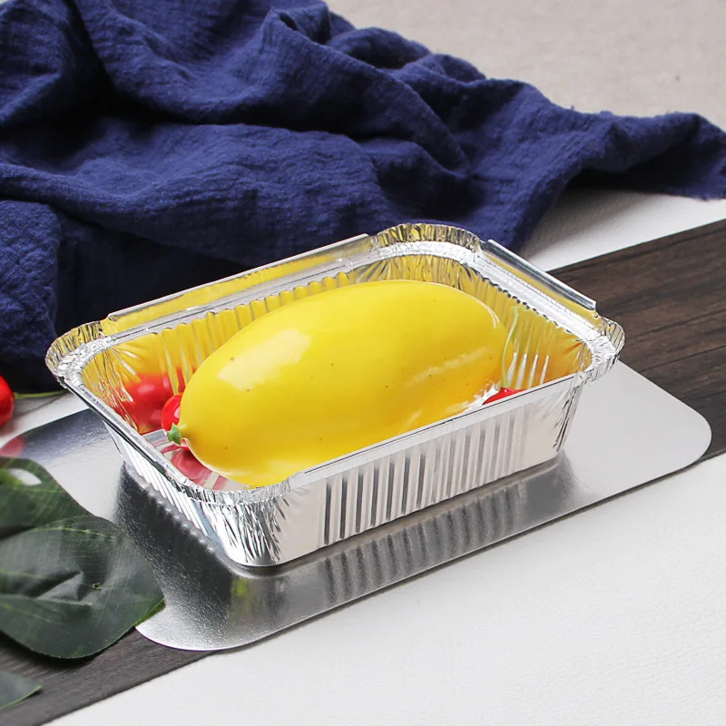Individual Oblong Rectangle Size 2 Oven Dishes Foil Takeaway Containers & LIDS 
