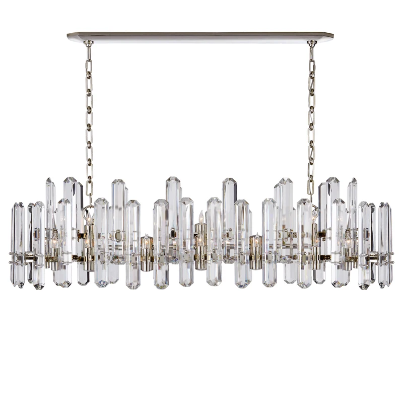 Contemporary ceiling luxury lighting living room crystal stainless steel modern chandelier