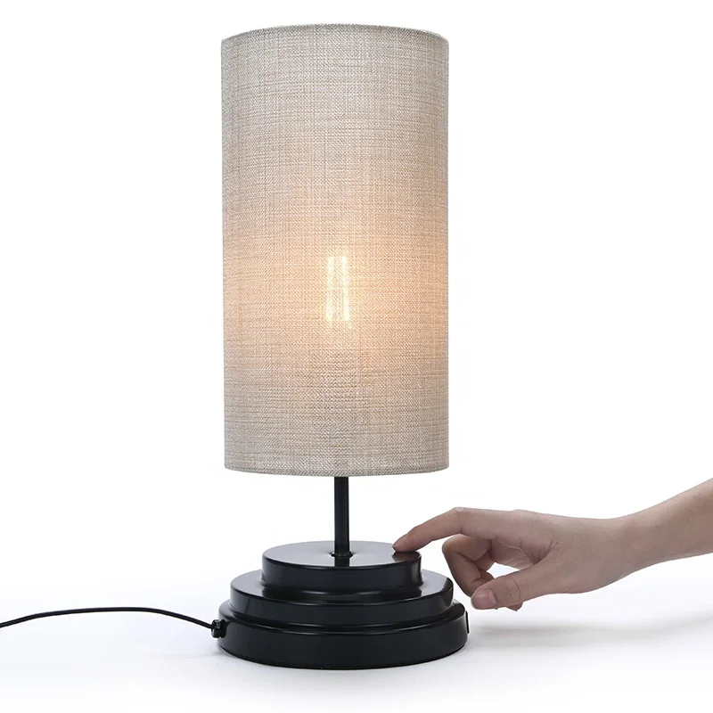 residential lighting bedside USB charge port touch dimmable usb desk lamp