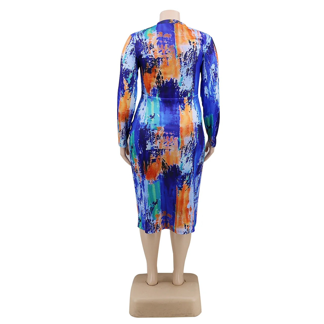 Foma Clothing YF1213 hot selling plus size XL-5XL Fall printed skirt 2020 new women's sexy long sleeve bodycon floral dress