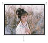 Future Screen Wall or Ceiling Installation White Case Color Manual Pull Down Projector Screen Auto-Locking Mechanism