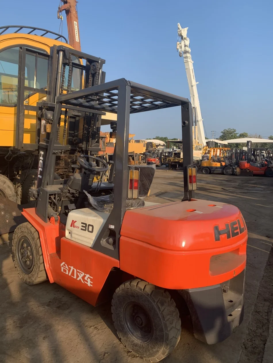 Sideshift Used Heli Forklift 3 Tons K30 Cpcd30 Heli Diesel Hydraulic