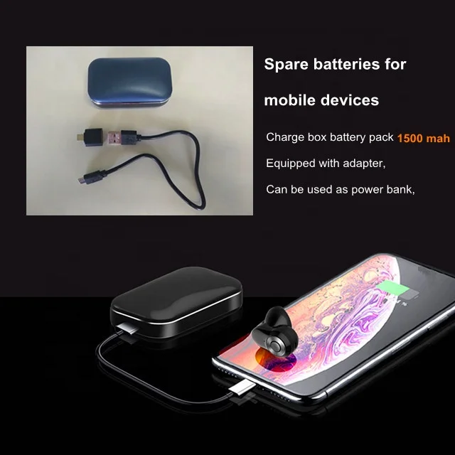 CTYPE Bluetooth headphone wireless 5.0 single-ear and binaural sports mini private model TWS new A6 - ANKUX.COM