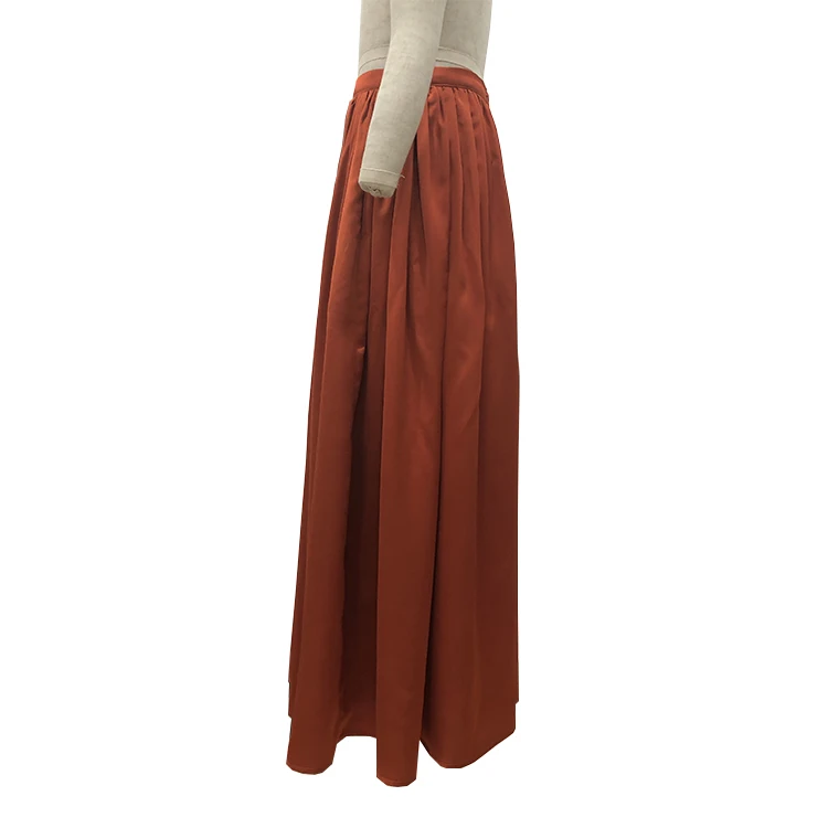 rust colored maxi skirt