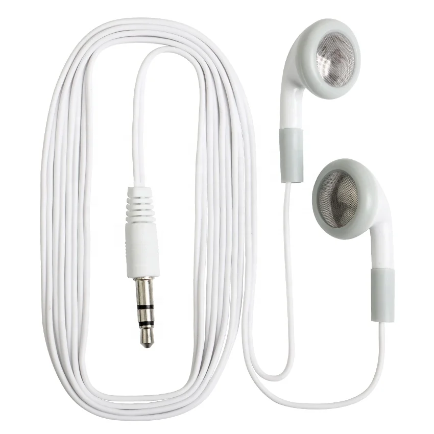 White Disposable Earphones Cheapest Mobile Headsfree Earphone For Bus