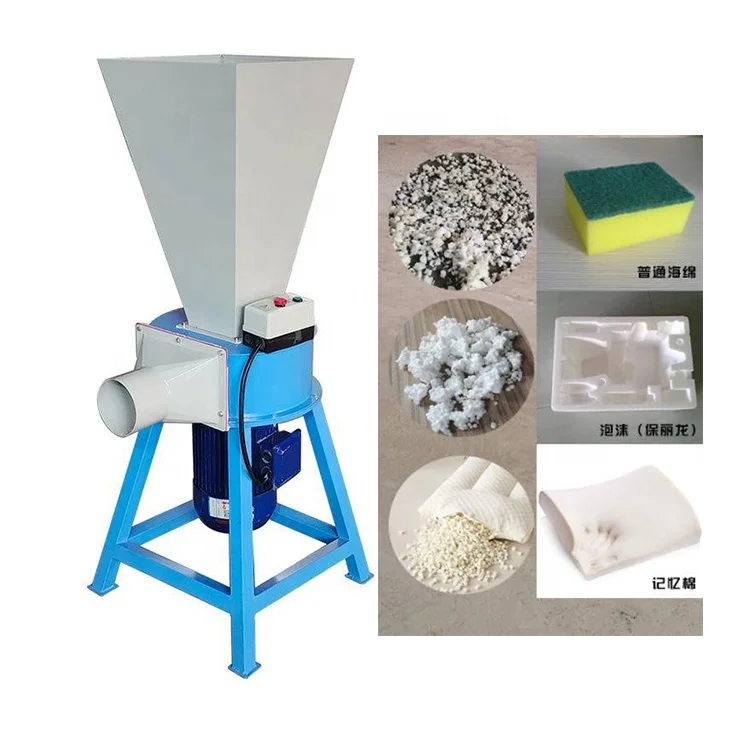 Vertical Scrap Sponge Waste Foam Cutting Foam Crushing Grinding Machine