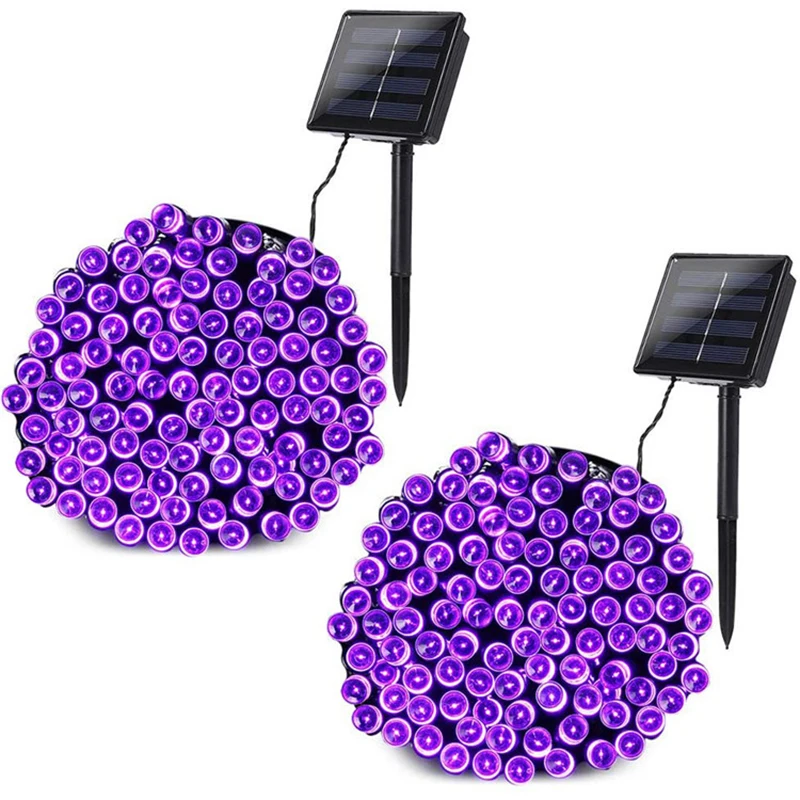 7m 50LED Twinkle Star Purple Halloween String Lights Plug in Waterproof Mini Fairy Lights for Outdoor Holiday Christmas Party