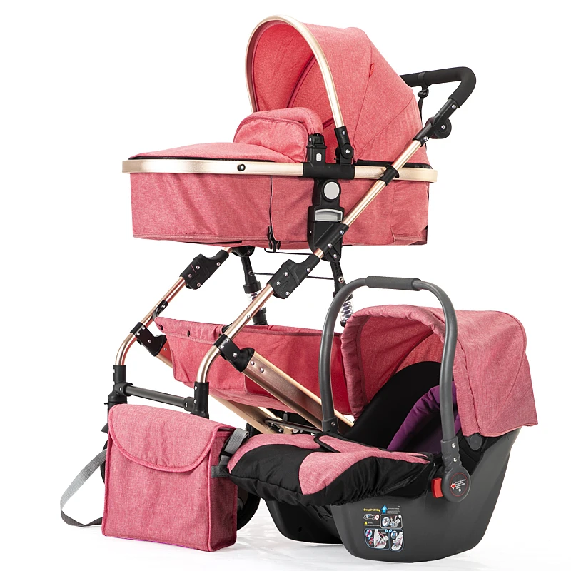 Anti-explosion Wheels High Landscape Baby Stroller