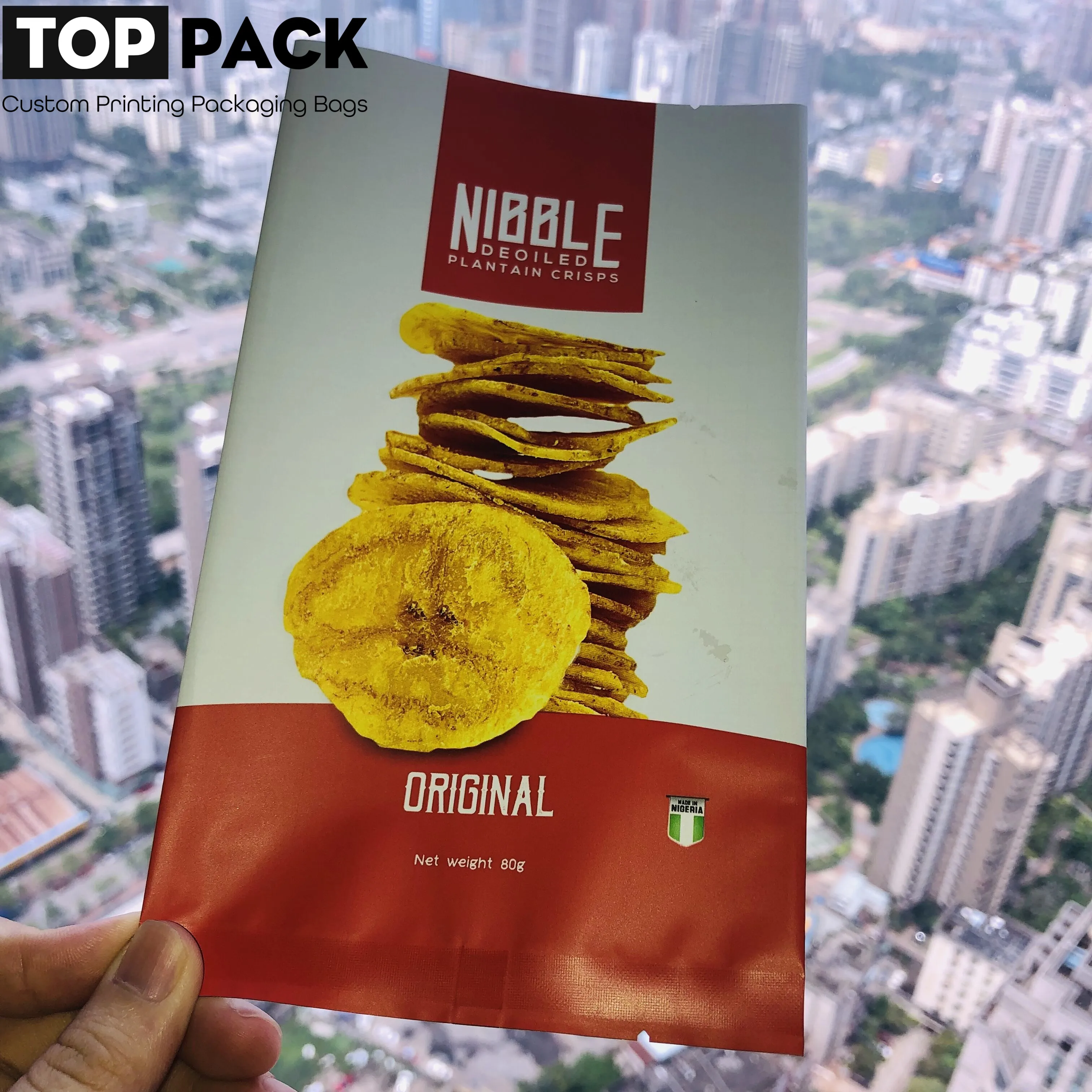 用于马铃薯薯片的塑料食品级封背包装袋