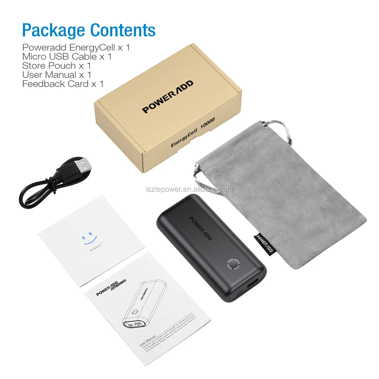 Poweradd new Mini EnergyCell 2.4A Output power bank 10000mah - ANKUX.COM