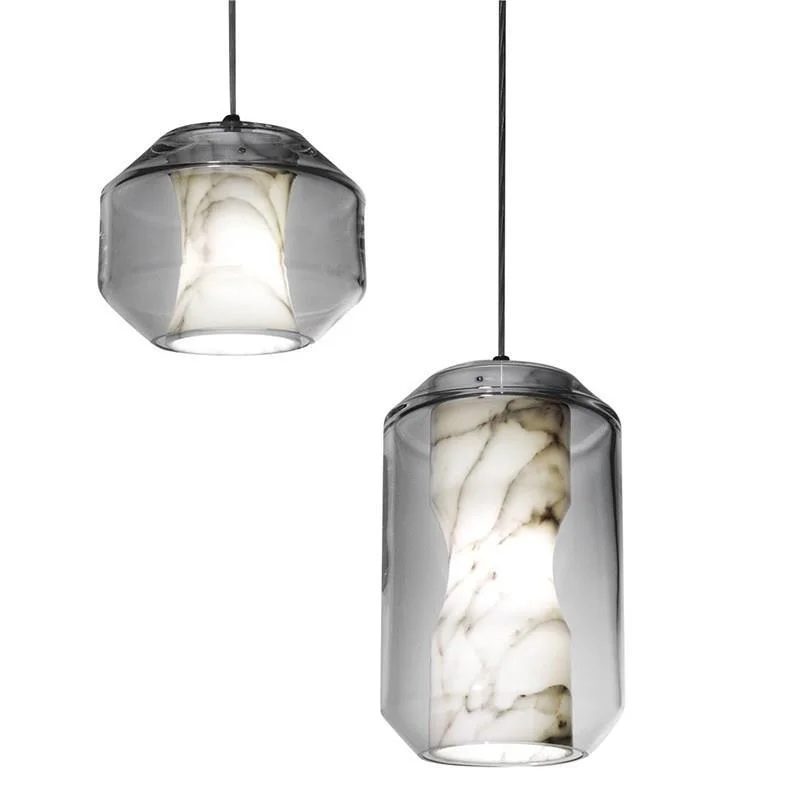 Pendant Lights Modern Chandeliers Simple Nordic Pendant Lights Marble Glass Fixture Ceiling Lights Bar Restaurant Hanging Lamp