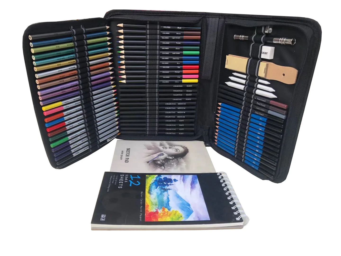 Kalour Brand New Product Assorted 76pcs Drawing Sketching Charcoal ...