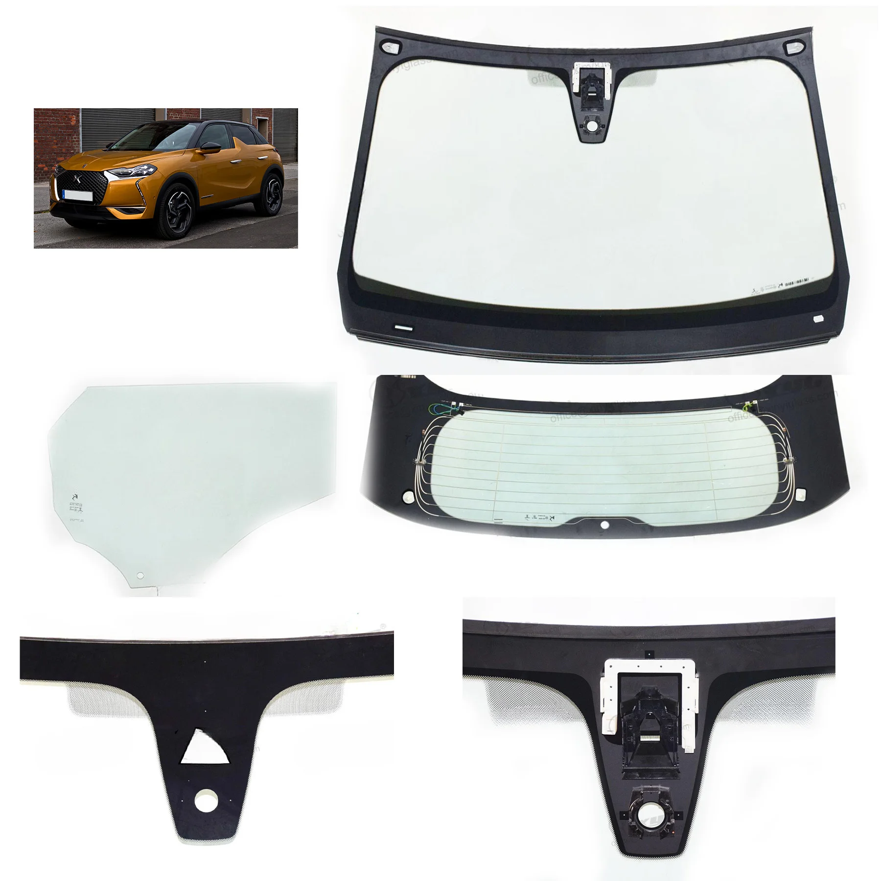 Citroen Ds3 Windshield Glass Sunroof Car Glass Auto Glass Car Parts