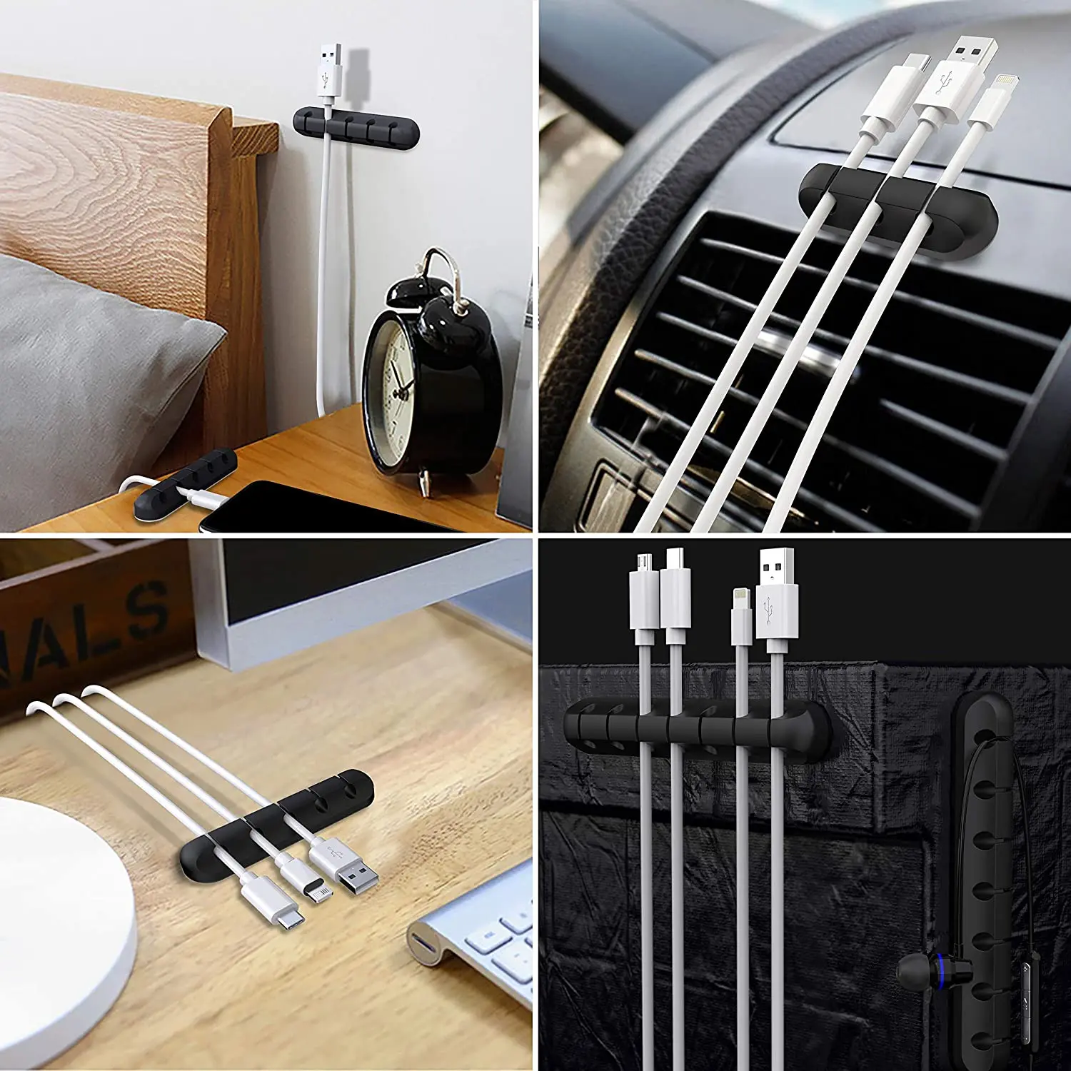 2020 News Desk Cable Organiser Holder Phone Mouse Small Wall Mount Usb