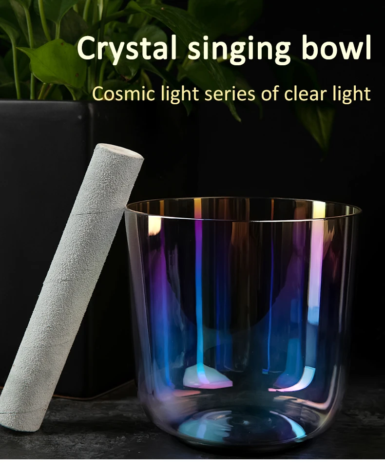 Clear Quartz Crystal Singing Bowl Set 5-8.75 Inch C D E F G A B Note ...