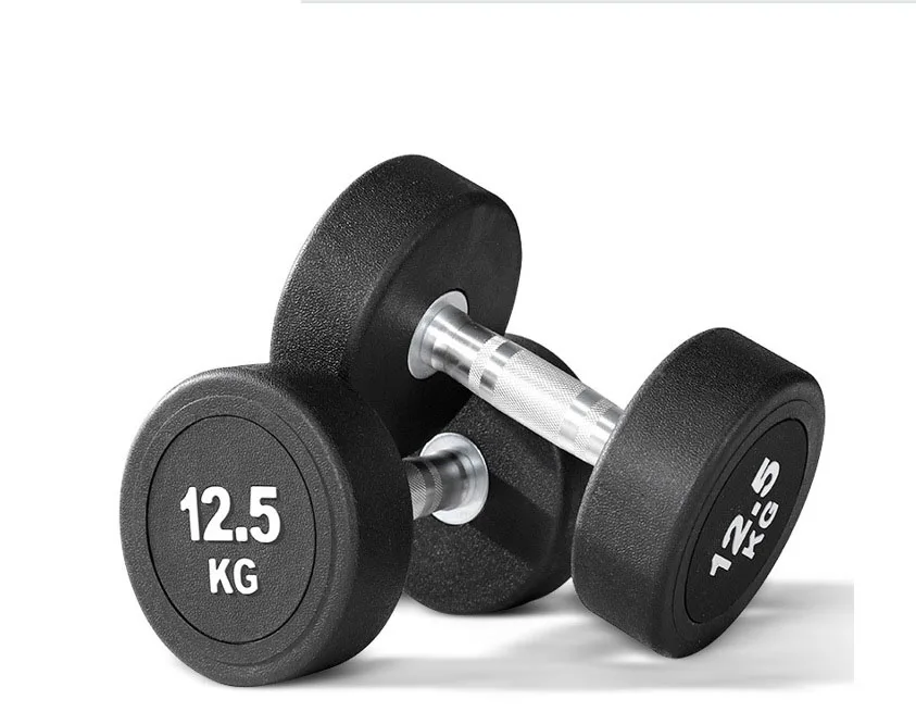 Rubber Round Dumbbell Set