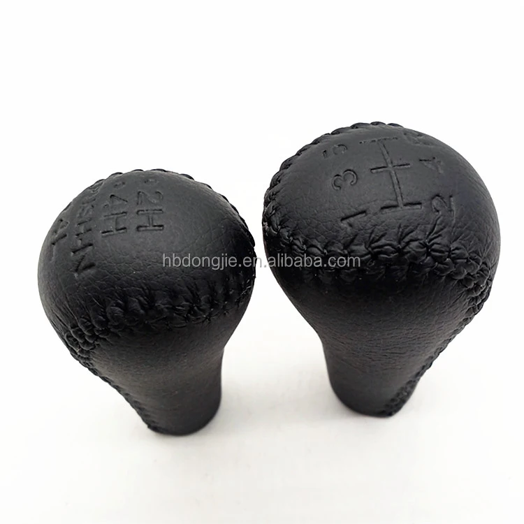 Black Genuine Leather Car Fourwheel Drive Gear Shift Knob For Patrol