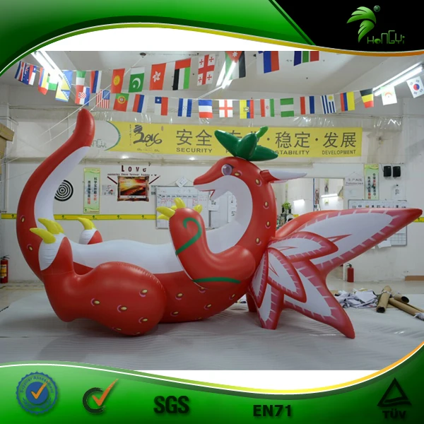 Hongyi Sexy Inflatable Dragon Inflatable Strawberry Dragon Ride On