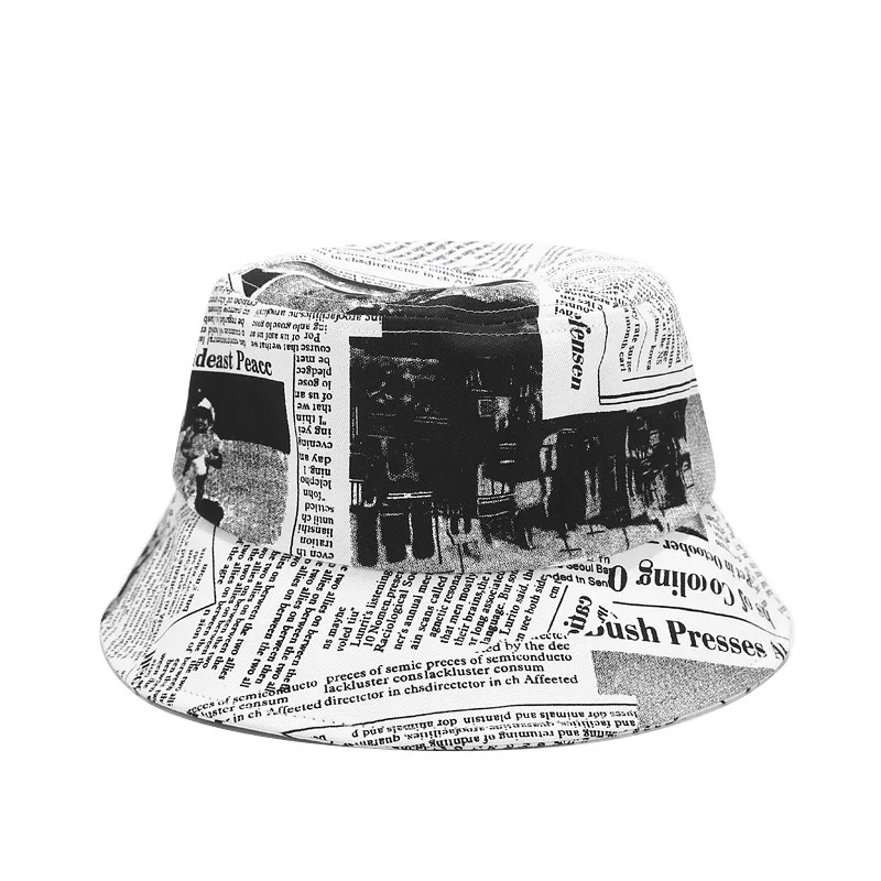 Black White Sun Hat Fashion Street Hip 