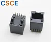 Round Pin PBT RJ45 Single Port 8 Pin 8 Contact Unshielded Tab Up Latch W/O PEG