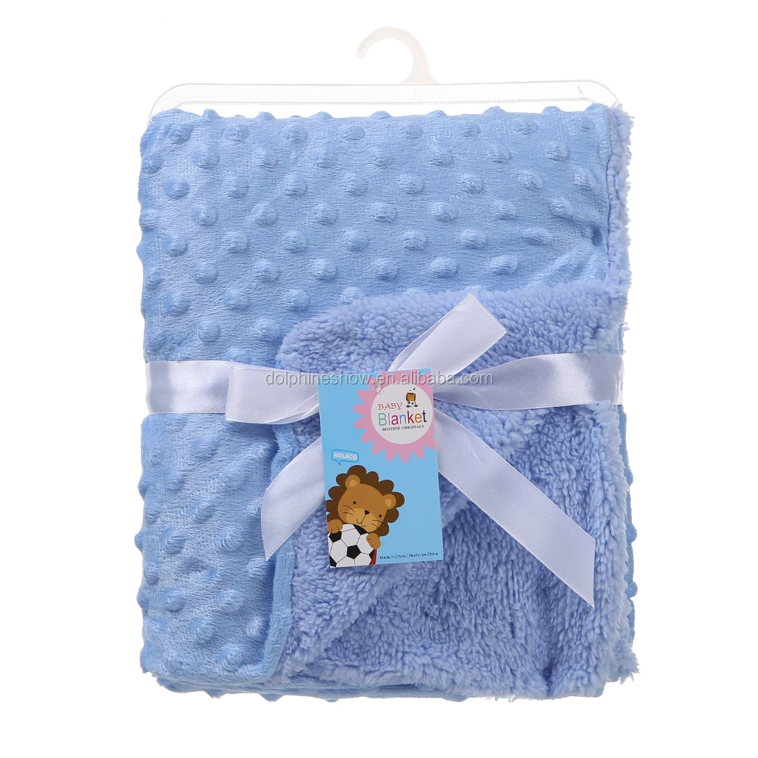 2020 New Wholesale Promotional Gift Low Moq Cheap Minky Dot Baby