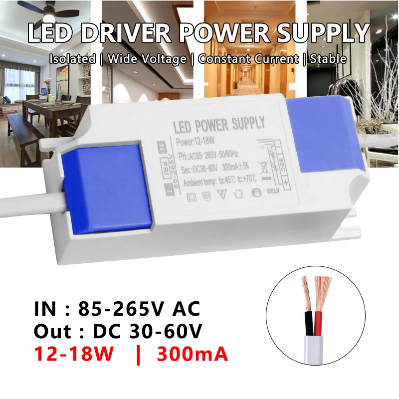 12-18W LED Isolated Constant Current Driver Power Supply