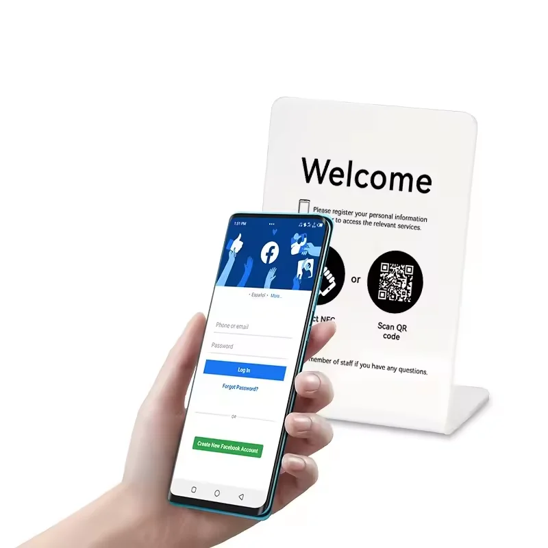 black acrylic nfc stand