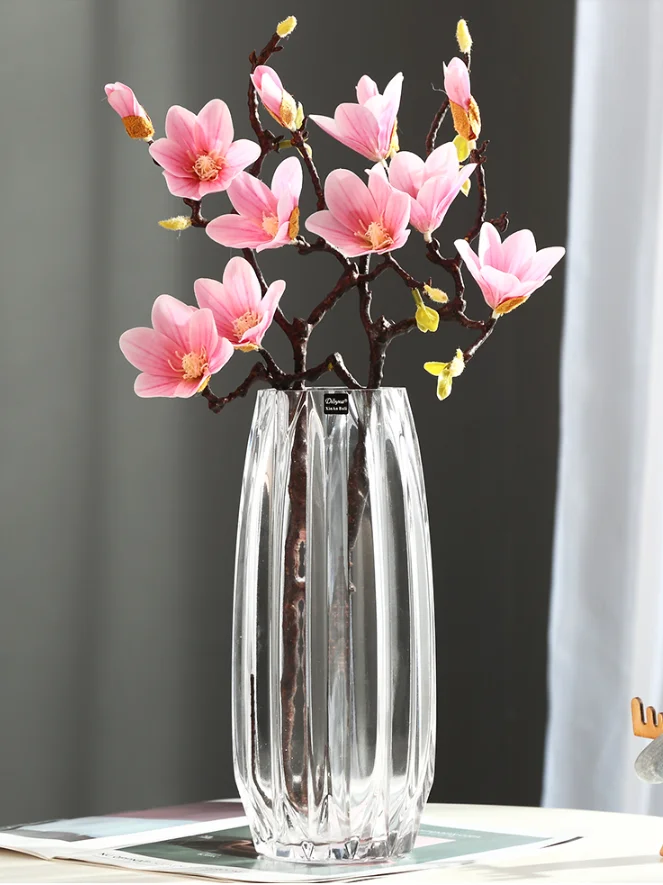 Wholesale Fashion Modern Home Decor Glass Flower Vase Clear Glass Vase