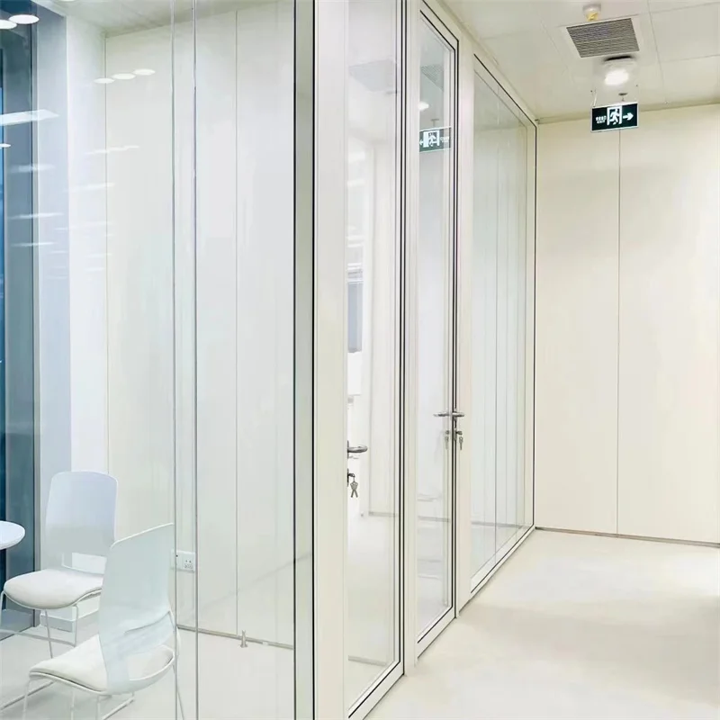 product premium panoramic double glass partition featuring 100mm aluminum frame and steel keel tailored for luxury penthouse apartments-1