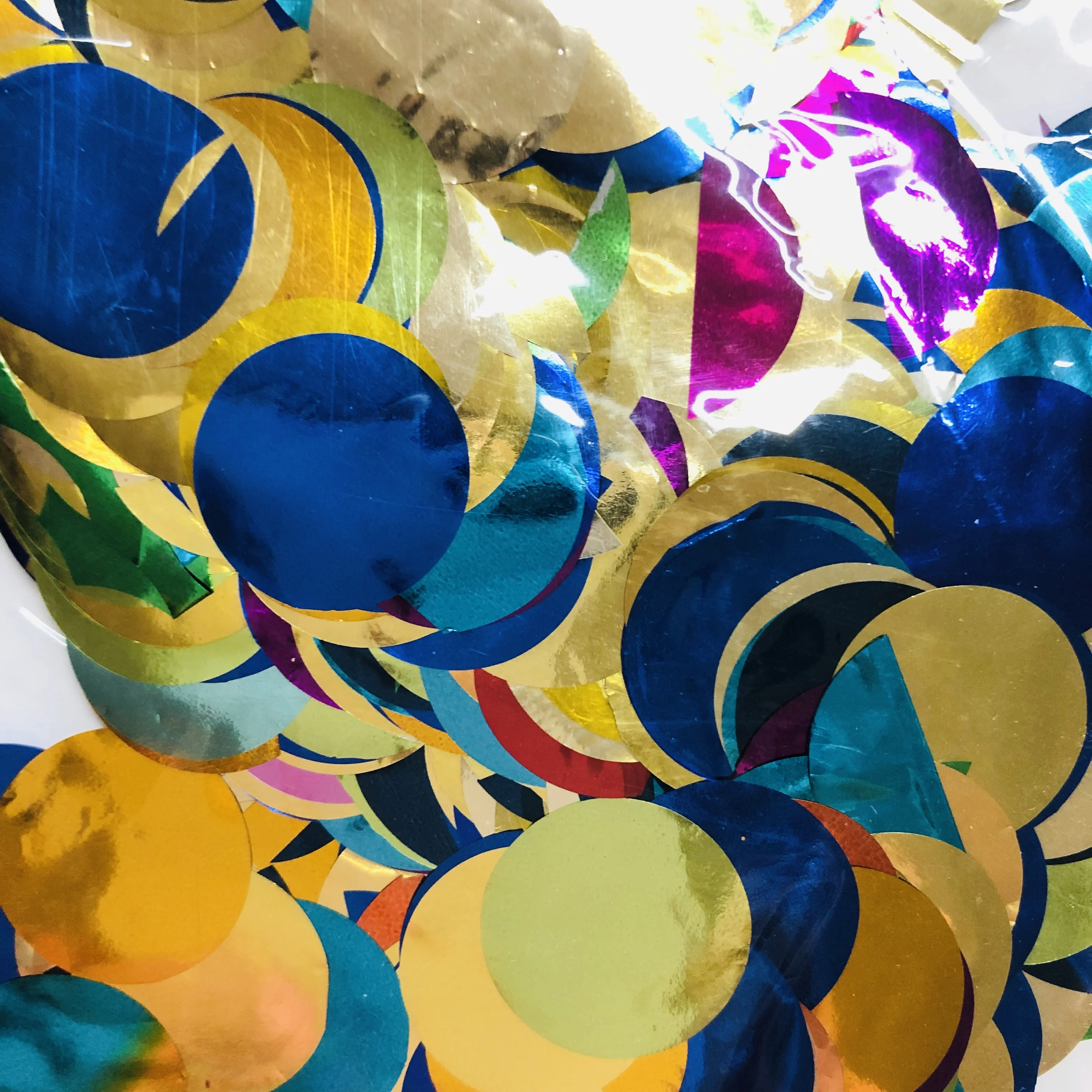 促销diy 圆五彩纸屑派对装饰定制热卖模切